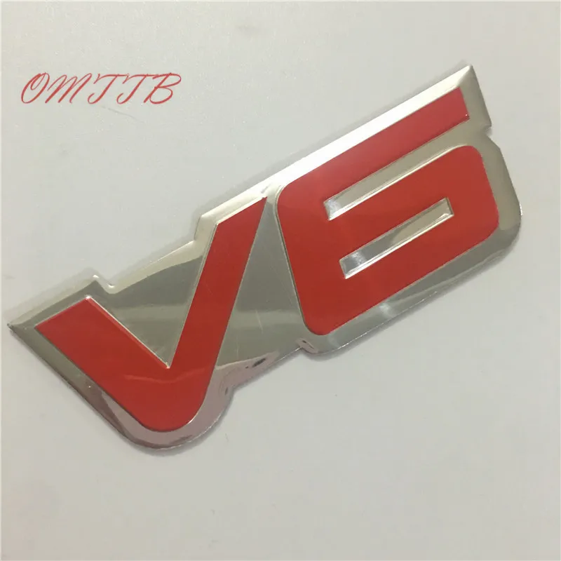 3D Металл V6 красная эмблема значок наклейка багажник авто двигатель автомобиля