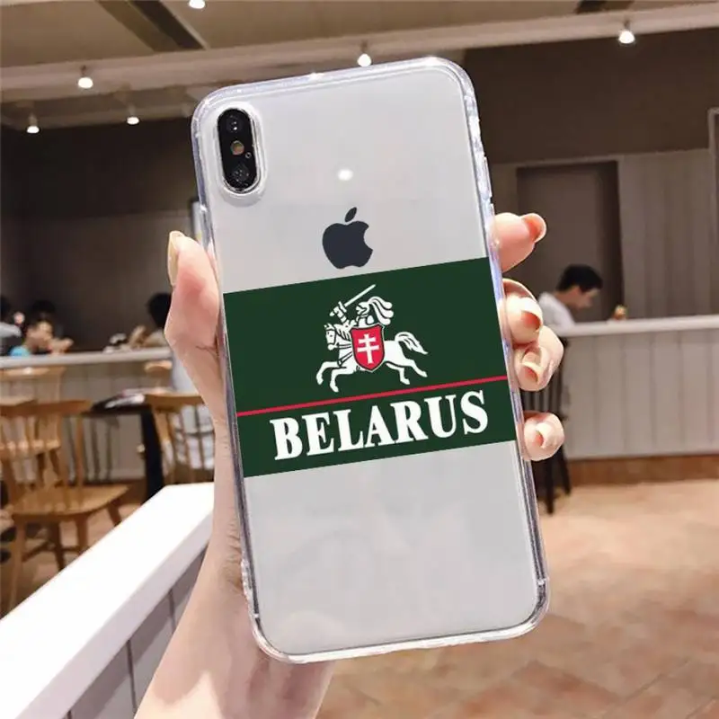 

Republic Belarus National flag Phone Case For iphone 12 11 8 7 6s 6 5 5s 5c se plus mini x xs xr pro max Transparent soft