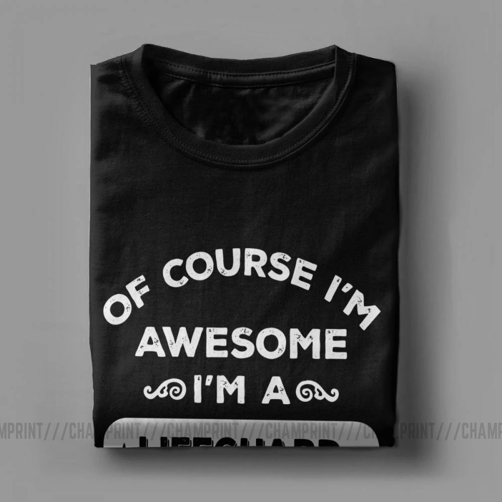 Мужская футболка конечно I'm Awesome Lifeguard 100% хлопок подарок красная спасательная