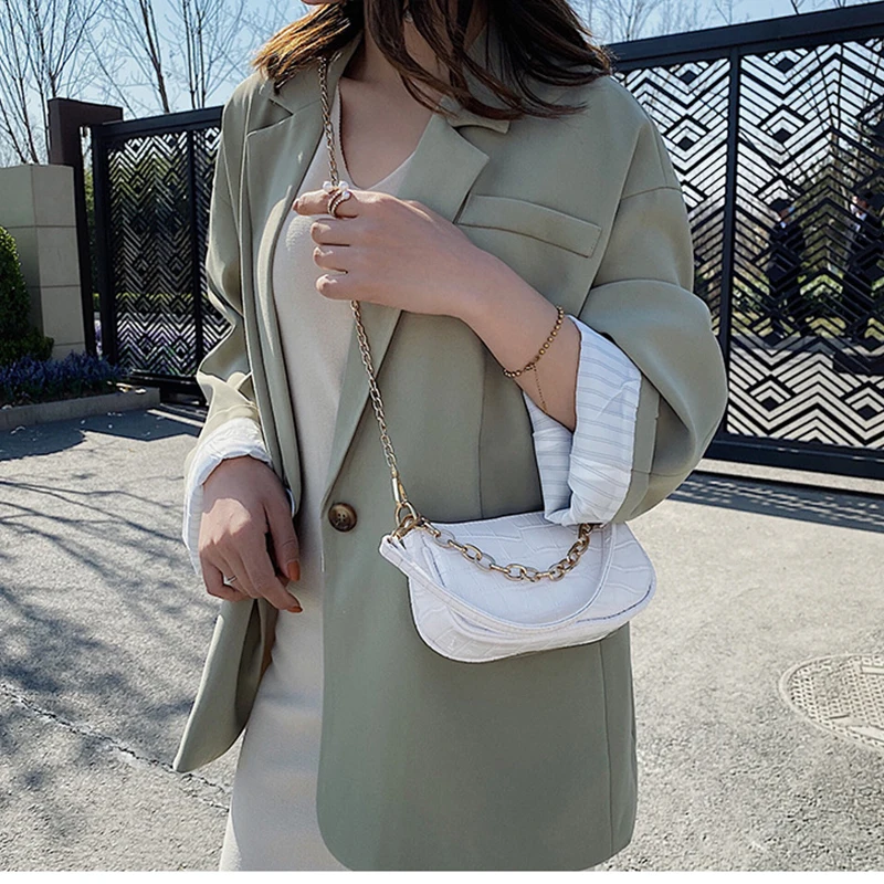 

Модная женская маленькая сумка через плечо из искусственной кожи, Женская винтажная Сумка-тоут с цепочкой-бабочкой, однотонный мини-кошеле...