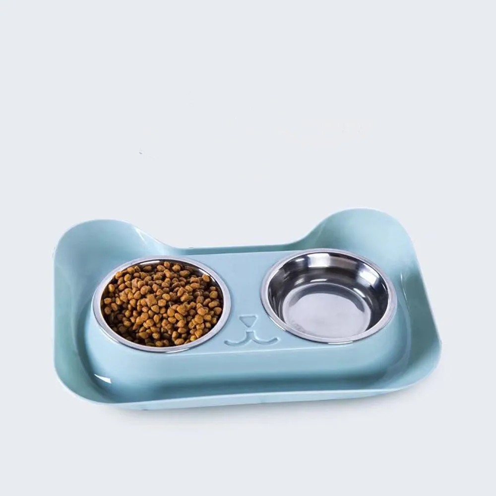 Миска для кошек двойная миска нержавеющая сталь кошка рис собачья герметичная