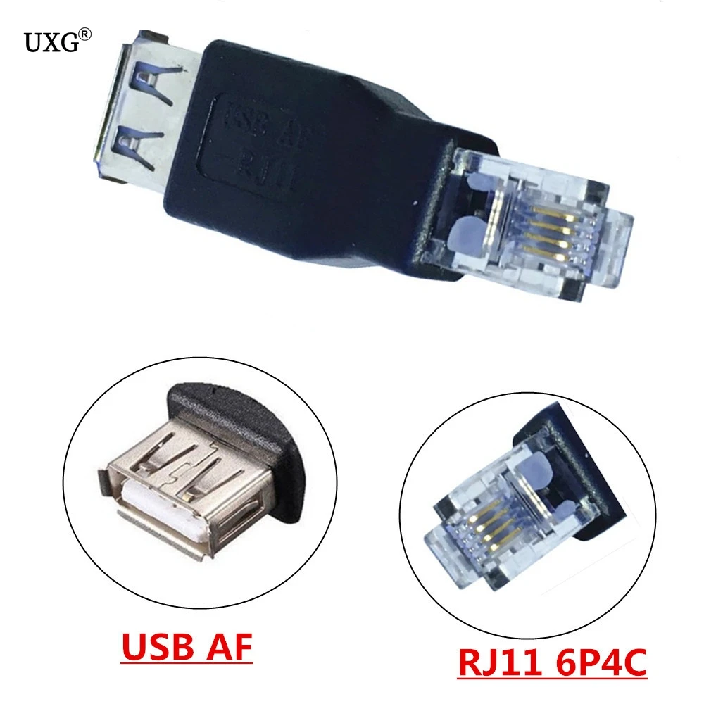 

5 шт. USB розетка RJ11 RJ12 4PIN сетевой адаптер конвертер для телефона Разъем AF 6P4C