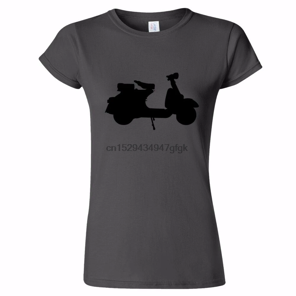 SCOOTER SILHOUETTE WOMENS T SHIRT VESPA MOD LAMBRETTA MOTORBIKE BIKE MOTORCYCLE(1) | Мужская одежда
