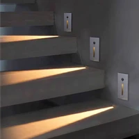 indoor motion sensor led stair light step lights 3w aluminum embedded staircase wall lamp corridor hallway staircase night light