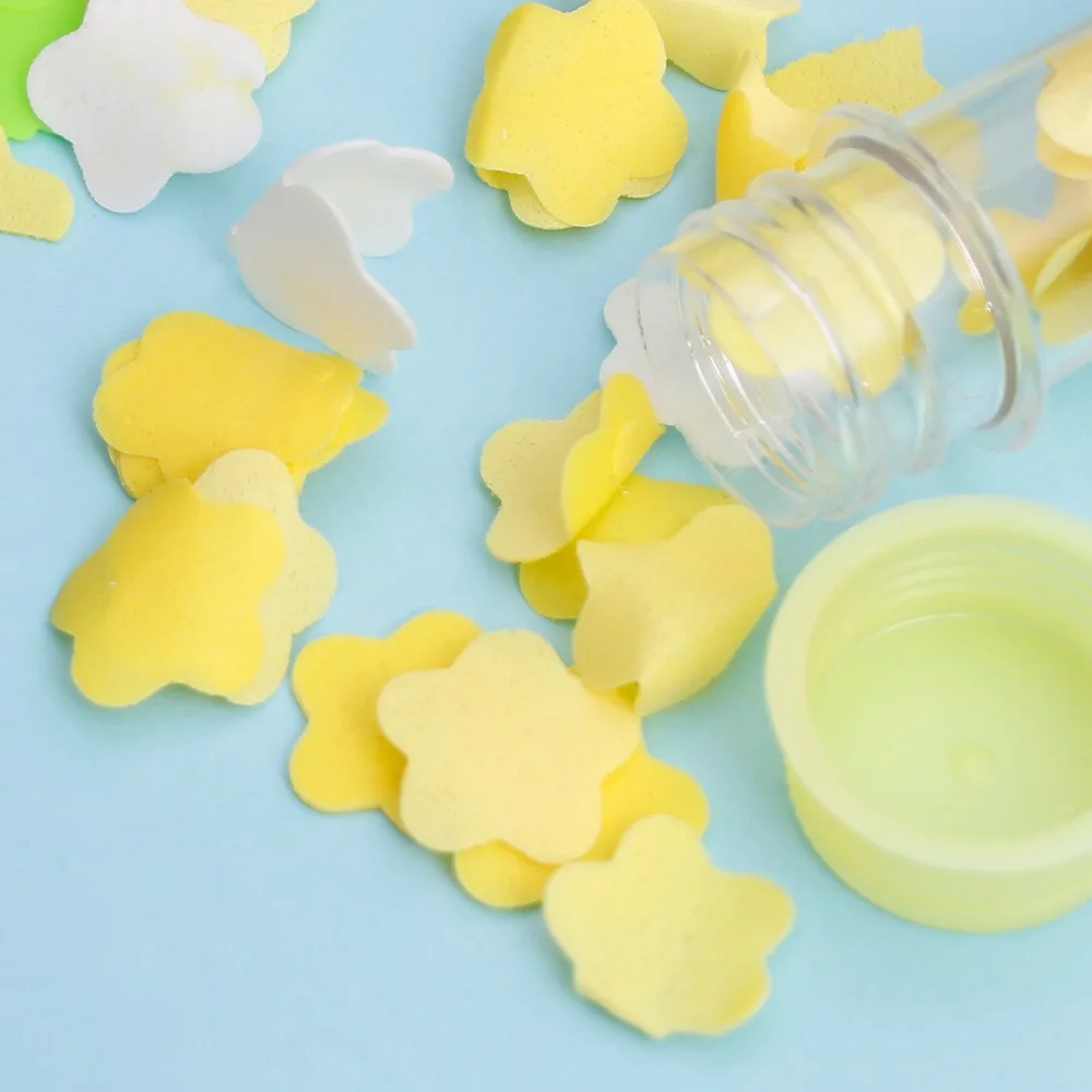 

Disposable Travel Mini Scented Soap Bath Child Hand Washing Soap Paper Tube Portable Petal Soap Paper Random Colors