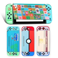 5 in 1 for nintendo switch case suit leather screen cover silicone joycon cover joystick caps classic game theme elements