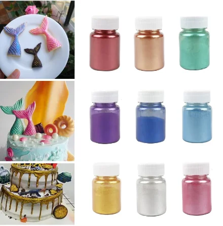 

15g Edible Gold Powder Mousse Cake Fondant Macaron Chocolate Glitter Powder Silver Powder Baking Cake Color Decorating Tools