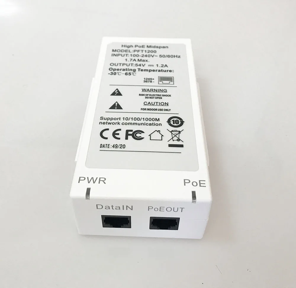 Dahua Hi PoE Midspan PFT1200 Поддержка для ip камеры 60 Вт аксессуар систем|Коробки передач и