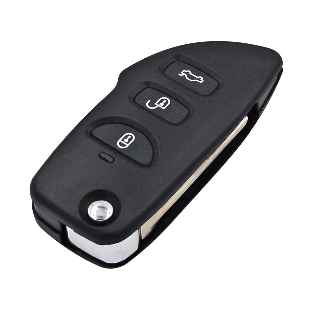 3 Button Folding Flip Remote Key Shell Case Fob Smart Car Housing Cover For Hyundai Sonata with Uncut Blade | Автомобили и