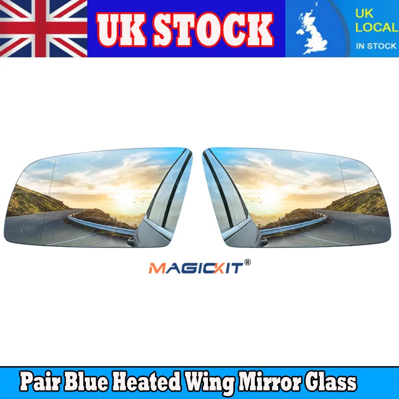 

MagicKit Pair Blue tinted Heated Electric Wing Mirror Glass For BMW E60 E61 03-10 E63 E64