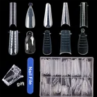 Формы для накладных ногтей быстрой сборки, верхние формы сделай сам, формы для полигеля для ногтей, Типсы, форма для накладных ногтей с миндалем, двойная форма для наращивания, 120 шт.