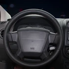 Чехлы на руль для Jeep Compass 2006, 2007, 2008, 2010, 2007, старого патриота 2008, 2009, 2010, черные, искусственная кожа