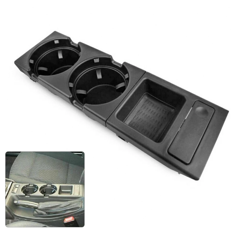 Черный стиль автомобильный держатель для центральной консоли монет коробка