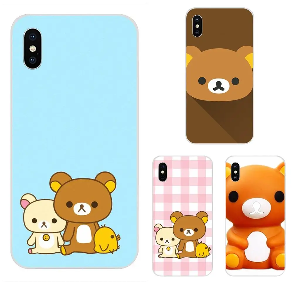 Мягкие чехлы для Apple iPhone X XS Max XR 4 4S 5 5C 5S SE 6 6S 7 8 Plus Bear Rilakkuma Usb|Чехлы-накладки| |