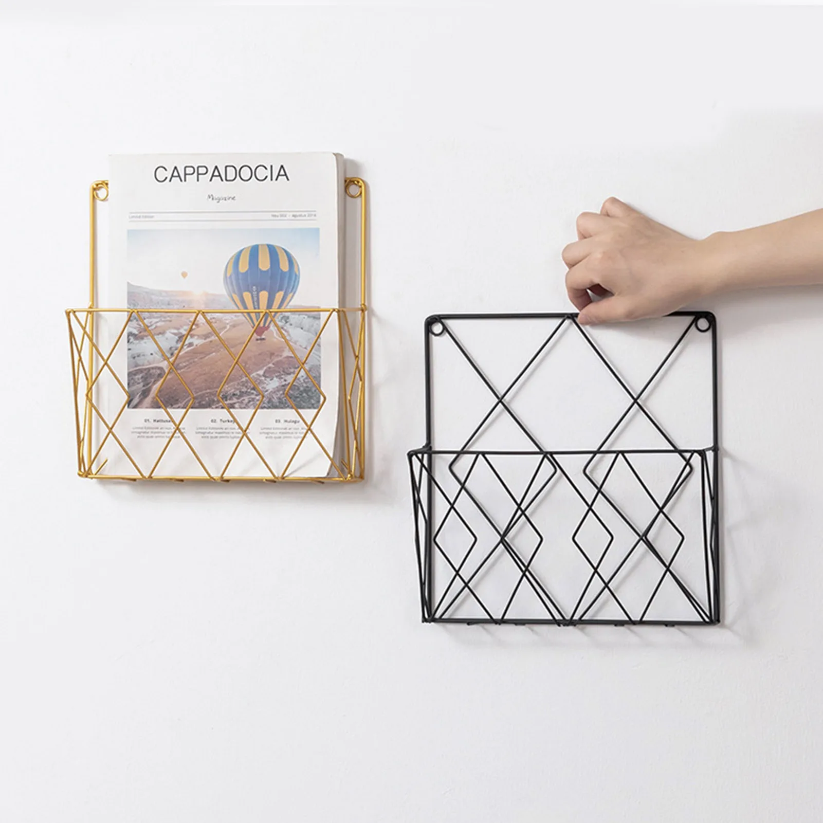 

Wall Hanging Storage Shelf For Home Room Hook Type Hanging Organizer Racks For Newspaper Little Items Holder Racks Magazines