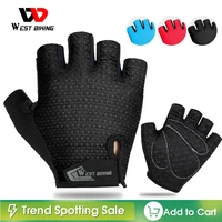 west biking breathable half finger cycling gloves anti slip pad motorcycle mtb road bike gloves men women sports bicycle gloves