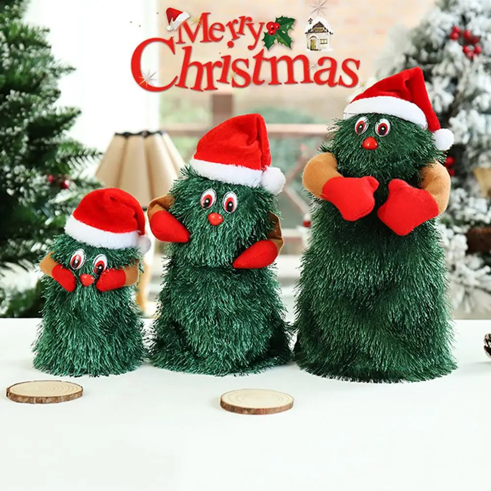 

Забавная Рождественская елка с вращением на 360 градусов, электрические игрушки, танцующие пения, подарок для детей на Рождество, плюшевые иг...