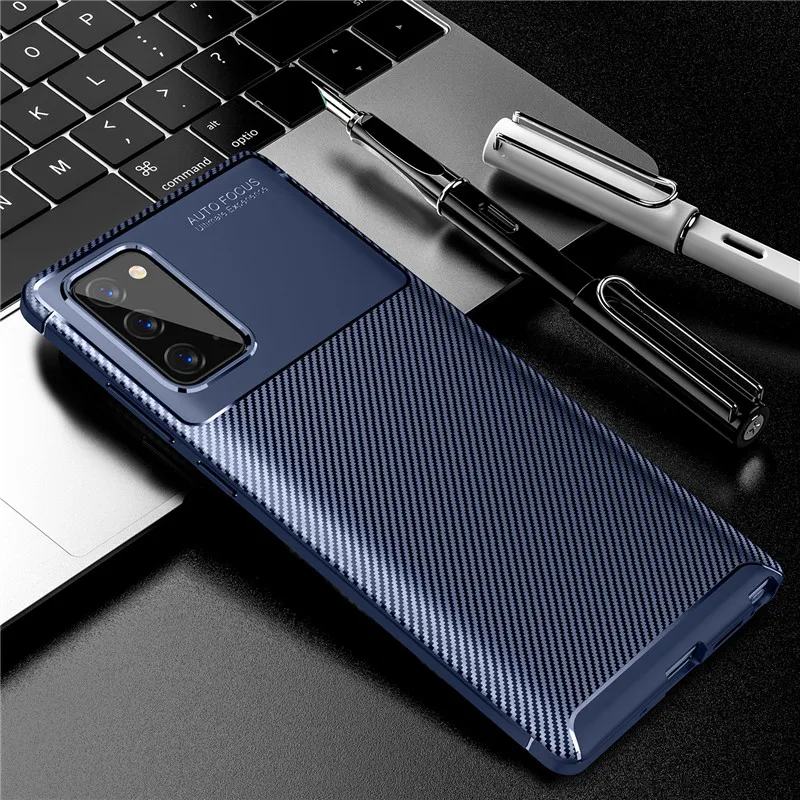 

Carbon Fiber Case For Samsung Galaxy Note 20 Case Note 20 Plus Cover Slim Soft Tpu Back Cover For Samsung Note 20 Pro A21s Funda
