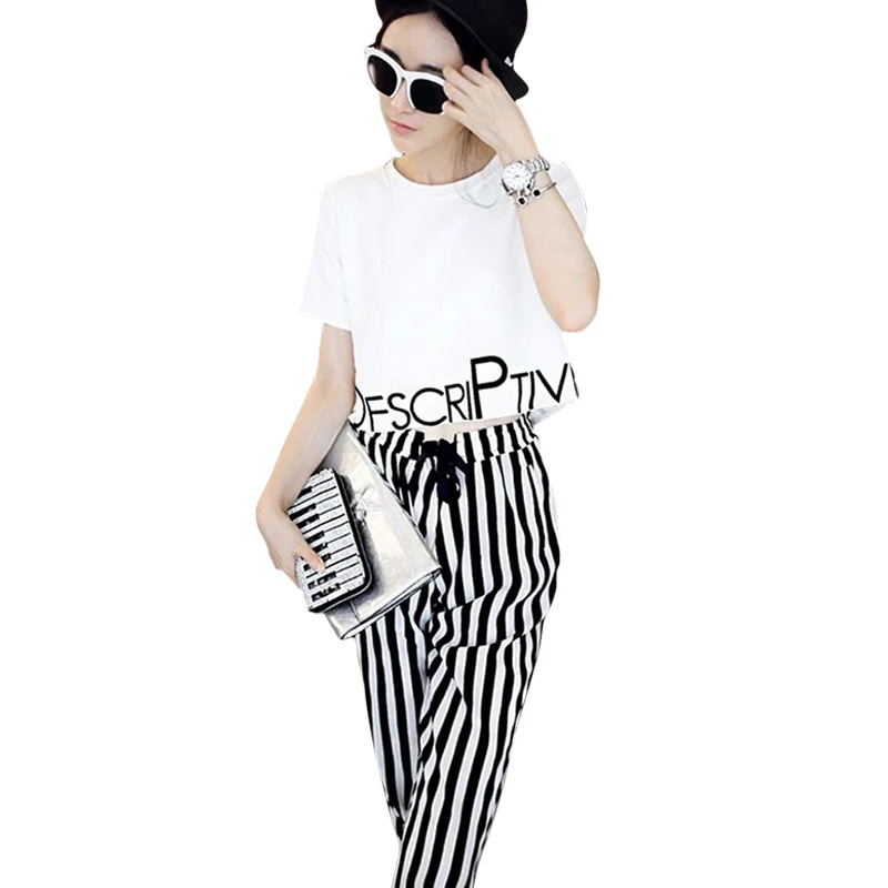 Женский летний комплект из двух предметов спортивный костюм одежда для женщин