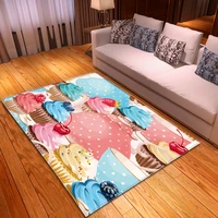 ice cream 3d carpets living room rug large kids gamer mat bedroom floor area rug anti slip floor mat entrance indoor doormat