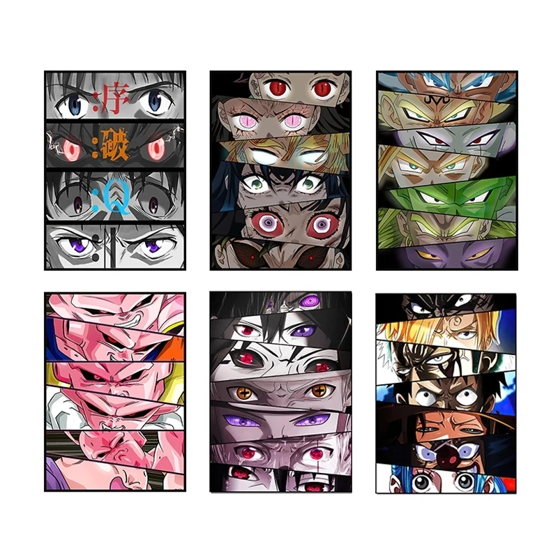 

Naruto Home Decor One Piece Prints Painting Luffy Pictures Wall Art Modular Dragon Ball Modern Canvas Poster Bedside Background