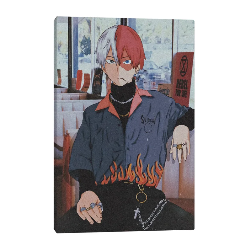 

Shoto Todoroki Fashion My Hero Academia BNHA Canvas Home Decor Prints Living Room Bedroom Painting Wall Art Decoration Poster