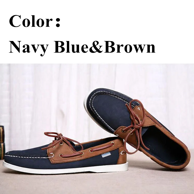 Men Genuine Suede Leather Driving Shoes Docksides Classic Boat Shoe Brand Design Flats Loafers For Homme Femme Women A017 | Обувь
