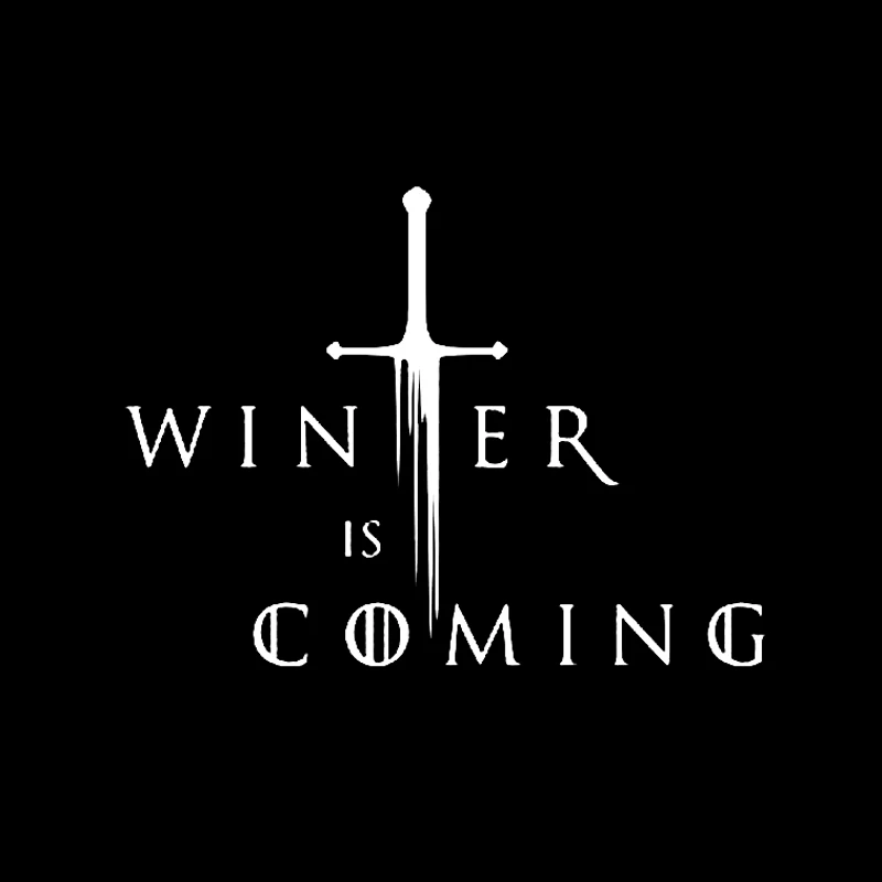 

Aliauto Creative Car Sticker Funny Winter Is Coming Vinyl Motorcycles Decoration Reflective Decal Black/Silver,16cm*12cm