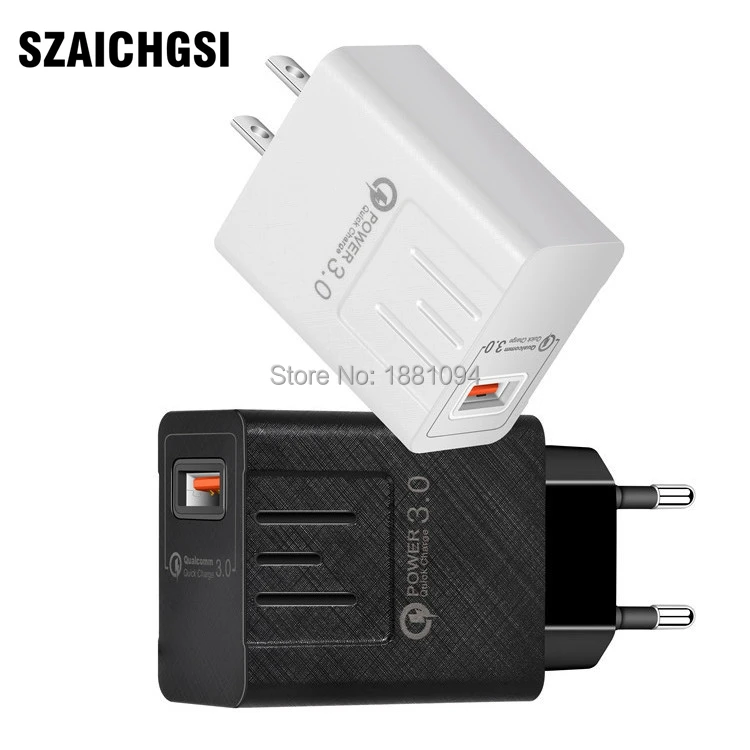 200 шт/партия EU US plug QC3.0 USB зарядное устройство Быстрая зарядка быстрое настенный