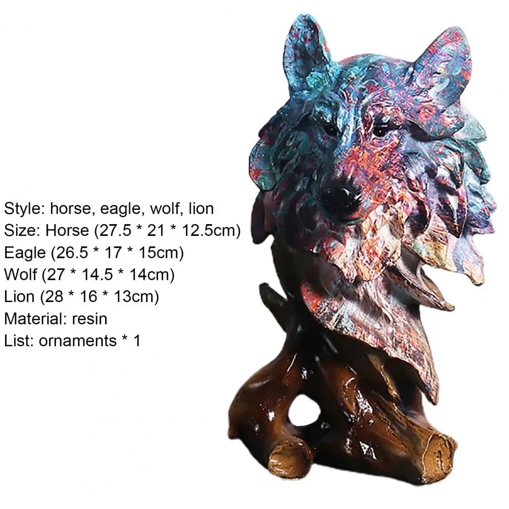 

Desktop Statue Realistic Wear-resistant Resin Delicate Painting Animal Handicraft Office Sculpture for Home
