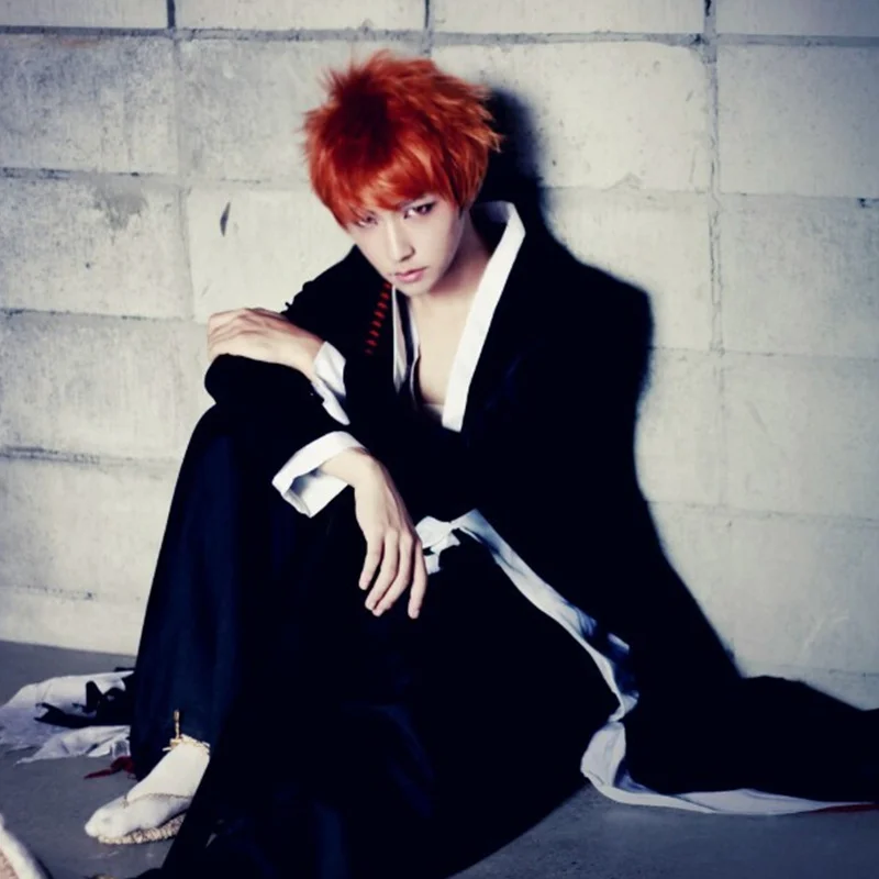 Аниме отбеливатель Косплей Ichigo Kurosaki Bankai полые маски и парик мужской Хэллоуин