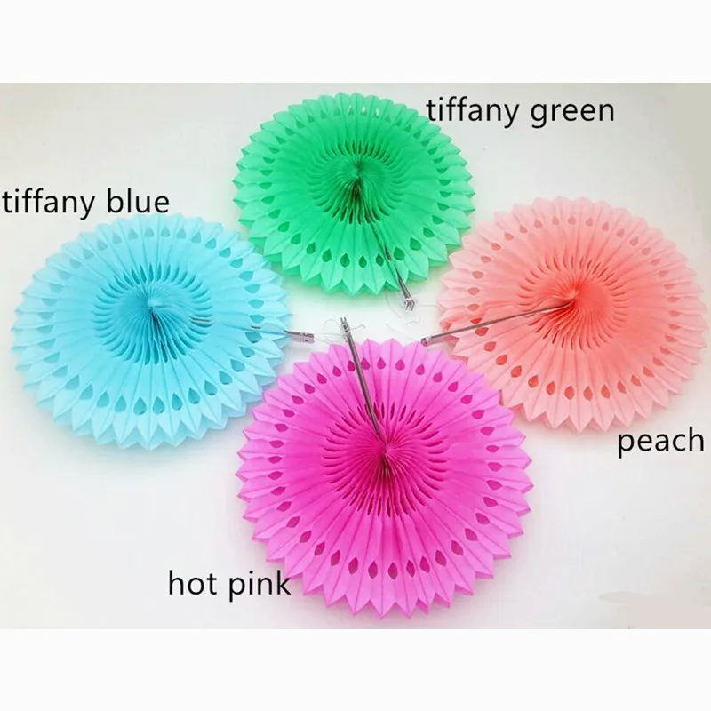 Распродажа 25 см (10 &quot) бумажные украшения в форме веера свадебные декоративные