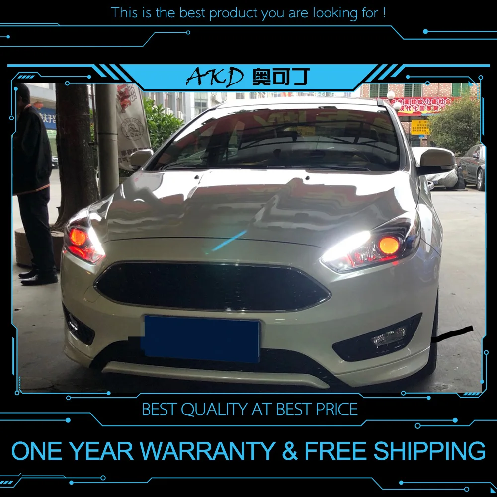 

Стайлинг автомобиля, фары для Ford светодиодная фара для Focus 2015-2016, фара головного света, аксессуары для автомобиля