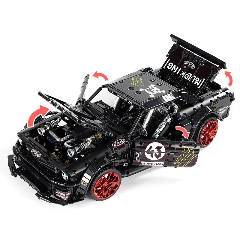 New MOC Technic Series RC Ford Mustang Hoonicorn RTR V2 гоночный автомобиль модель строительные блоки