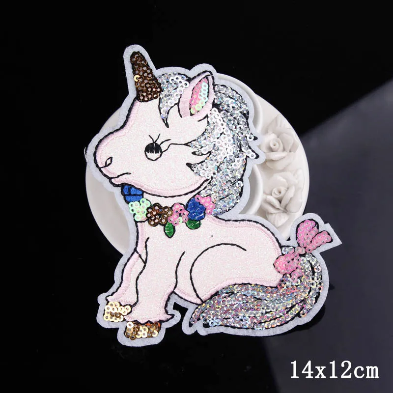 Сделай Сам нашивка единорога утюжок на патчи одежду вышитые для одежды патч