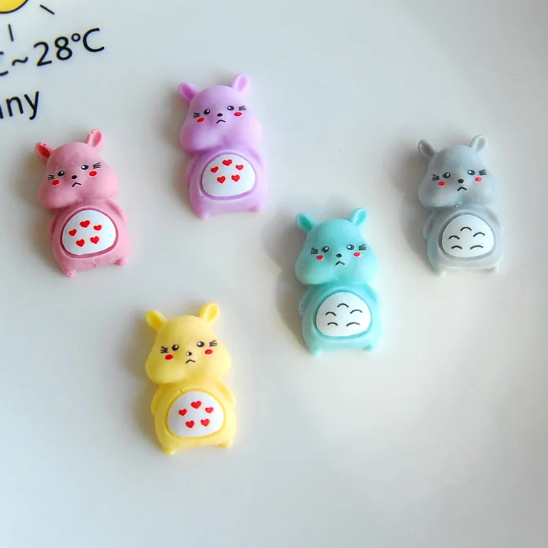 10 шт. кавайный хомяк из смолы с плоским основанием кабошон украшения для