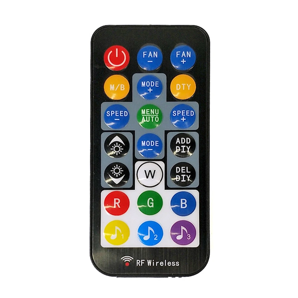 

COOLMOON RGB Remote Controller DC12V 5A LED Color Intelligent Fan Controller w/10 pcs 6pin fan port 2 pcs 4pin light bar port