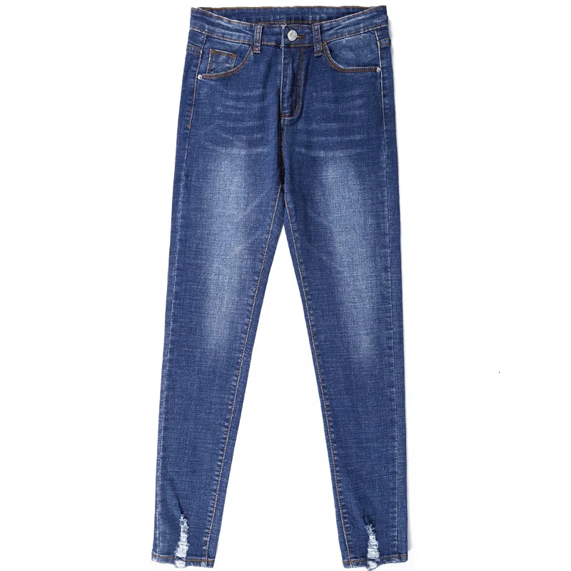 

LIBERJOG Woman Jeans Stretch Slim Black-gray Blue Skinny Denim Pencil Pants Female Spring Autumn Trousers