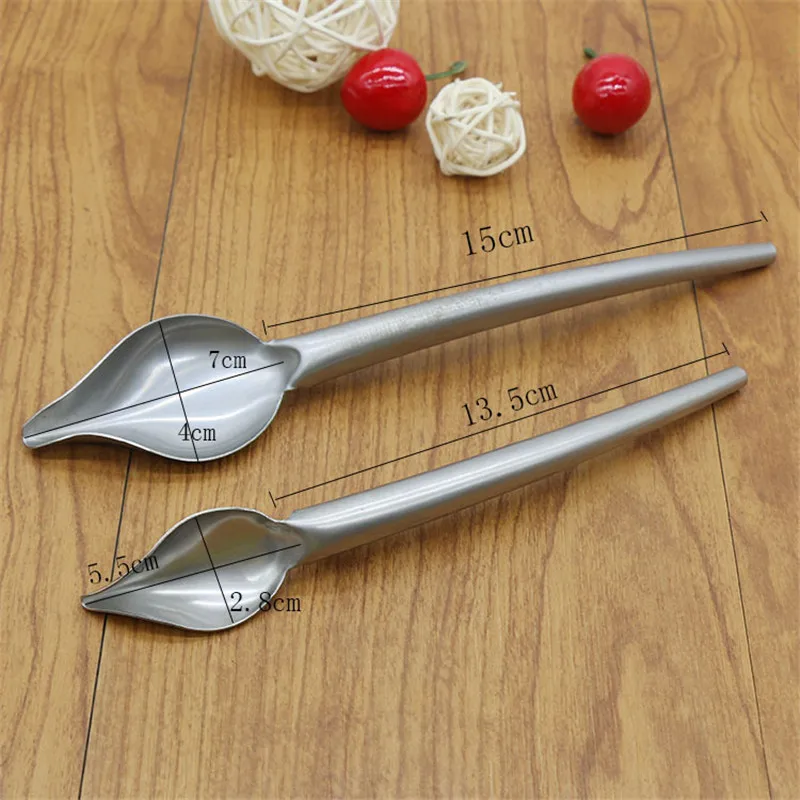 2 Pack DIY Stainless Steel Chocolate Spoon Cut Flower Decoration Pastry Tools Pencil Writing small spoon | Дом и сад