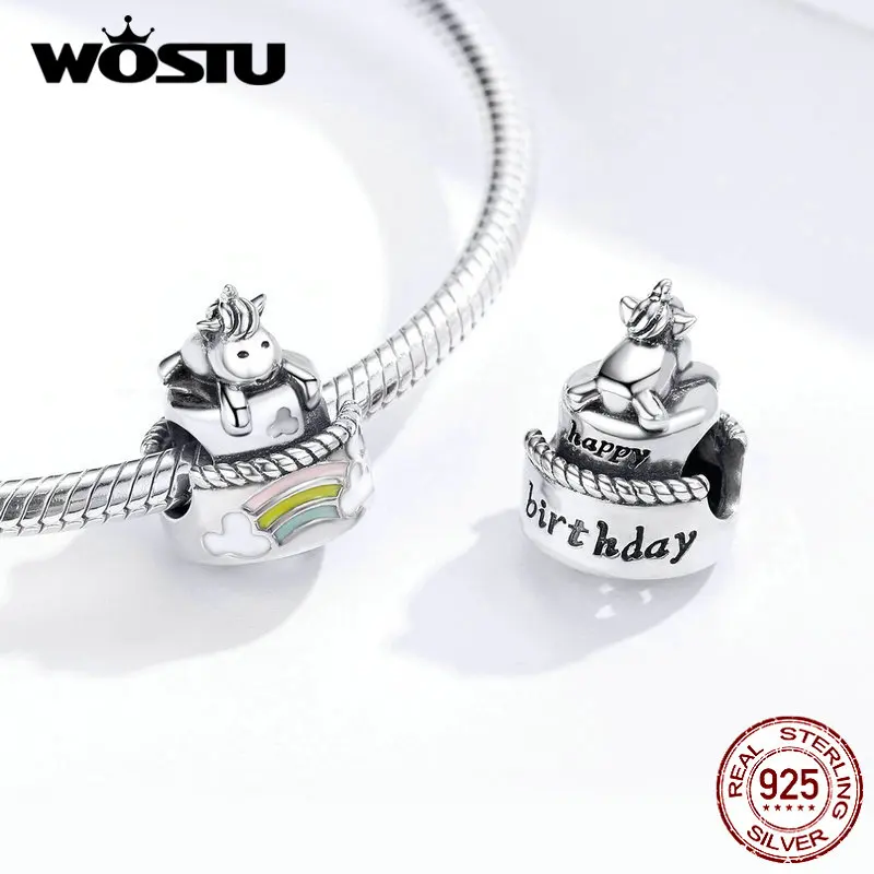 Подвеска в виде единорога из серебра 925 пробы для браслета|Бусины| |