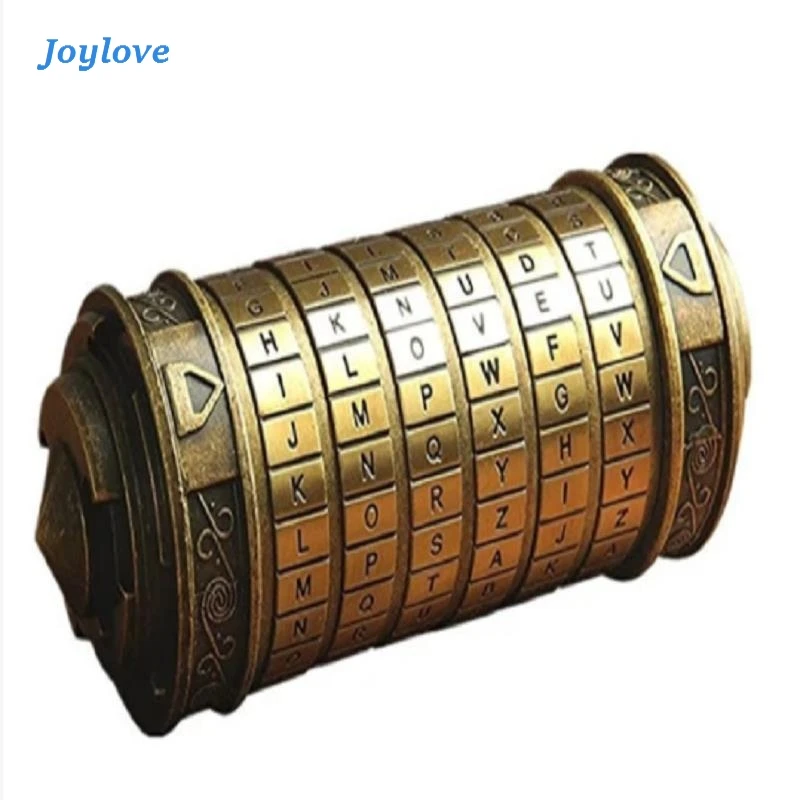 

JOYLOVE Alphabet Password Prop Da Vinci Password Combination Lock (with Box And Romantic card)