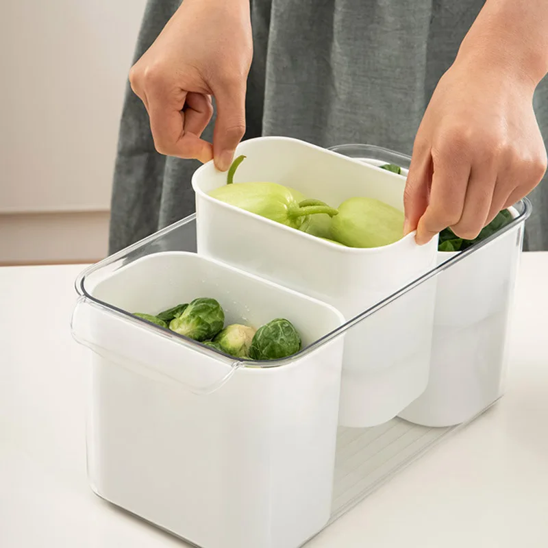 

Контейнер для хранения с 3 ячейками, с герметичной крышкой