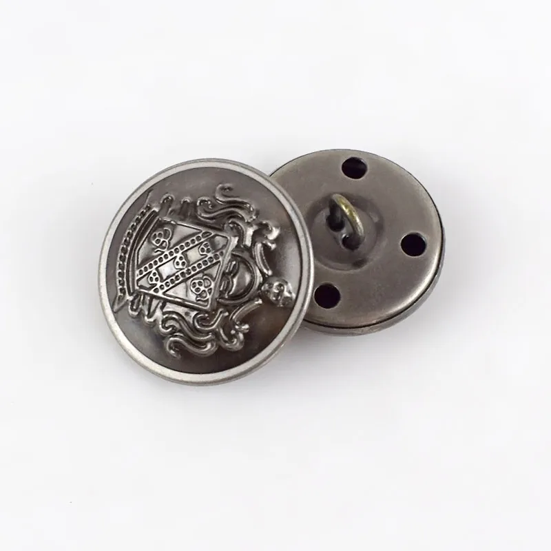 Silver MEETEE 10 шт. античная серебряная медь металлическая кнопка ретро джинсовый пиджак пуговицы одежда декоративные пряжки аксессуары B3-13 - Цвет: Silver