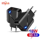 Зарядное устройство для телефонов, разъем USB, для розеток ЕССША, с функцией быстрой зарядки QC 3.0, для Huawei Mate 30, планшетов, портативное