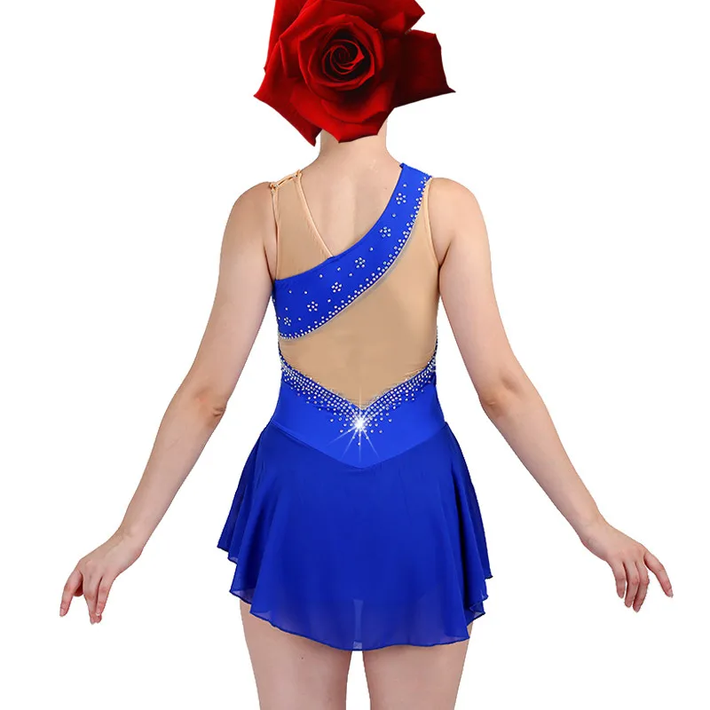 Платье для фигурного катания женское платье на коньках девочек темно-синий