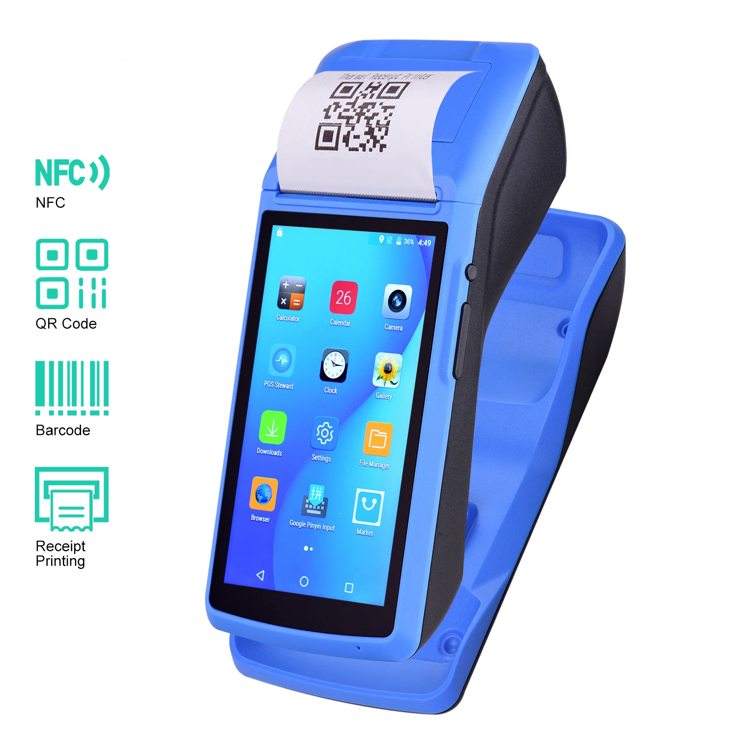 Все в одном ручной принтер PDA беспроводной Android POS платежный терминал чековый с 5