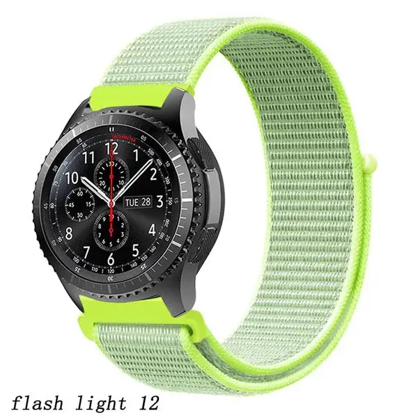 flash light 12 Gear s3 Frontier ремешок для samsung Galaxy watch 46 мм активный 2 42 мм amazfit ремешок Bip 20 мм 22 мм ремешок для часов huawei watch gt ремешок - Цвет ремешка: flash light 12