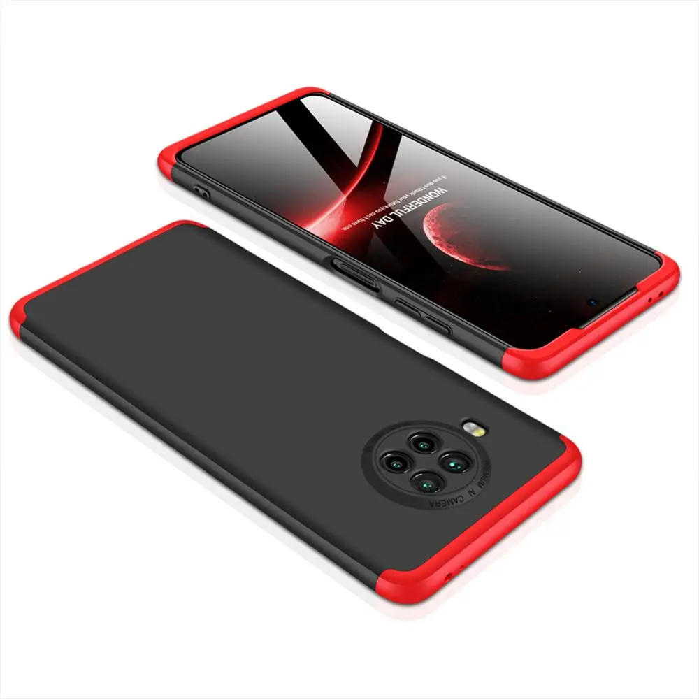

For Xiaomi Mi 10T Lite Case 360 Degree Full Body Hard Cover Case For Xiaomi 10T Lite Hybrid Shockproof Case + Tempered Glass