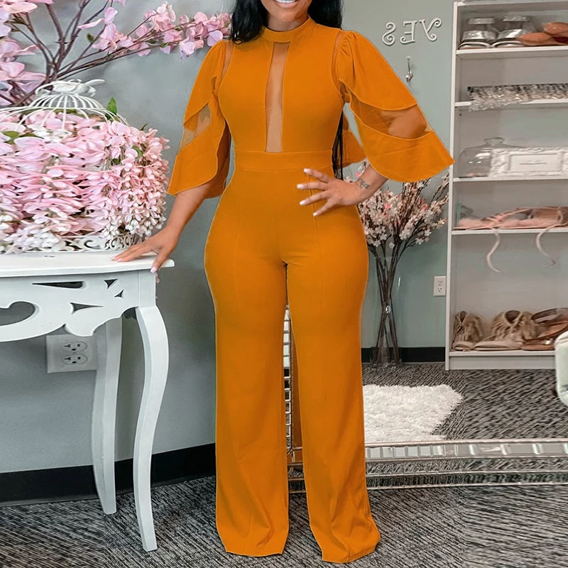 

Женский офисный комбинезон, элегантный комбинезон, Новинка лета 2021, соблазнительный однотонный простой комбинезон, модная уличная одежда с...