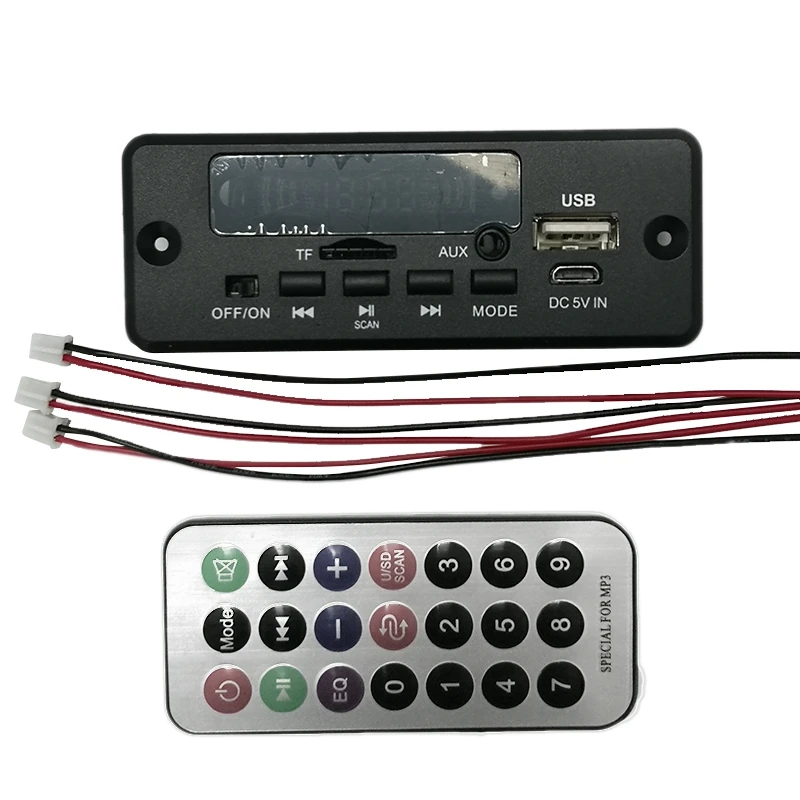

Плата декодера MP3, беспроводной модуль Bluetooth, автомобильный музыкальный плеер MP3, USB, TF, FM декодер, плата с дистанционным управлением